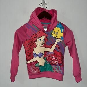 Vintage Retro Disney The Little Mermaid Girls Hoodie size 6x (0725)